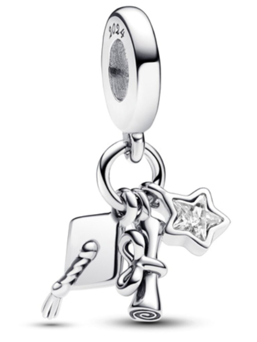 Pandora Moments graduation dangle charm with box